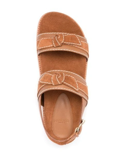 Shop Alexandre Birman Clarita Knot-detail Sandals In Brown