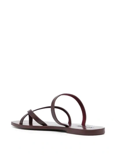 Shop A.emery Crossover Strap Leather Sandals In Red