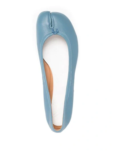 Shop Maison Margiela Tabi Toe Ballerina Shoes In Blue