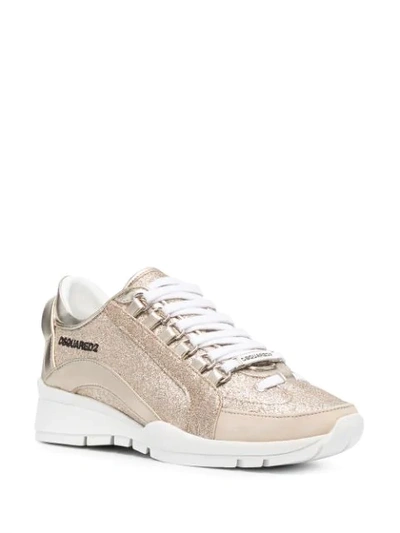 Shop Dsquared2 551 Low-top Sneakers In Gold