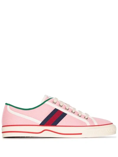 Shop Gucci Tennis Low-top Sneakers In Pink