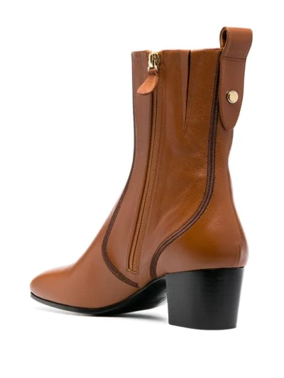 Shop Chloé Goldee Ankle Boots In Brown