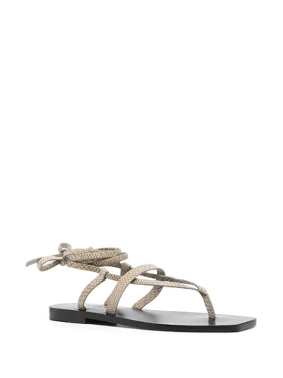 Shop A.emery Strappy Leather Sandals In Neutrals