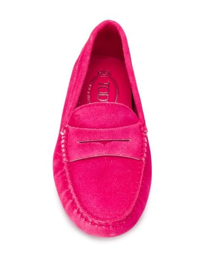 Tod's Gommino Penny Loafers In Pink