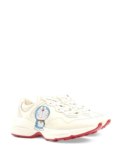 Shop Gucci X Doraemon Rhyton Sneakers In White