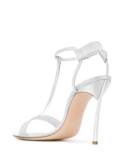 Shop Casadei Selena 110mm Sandals In Silver