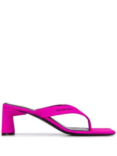 Shop Balenciaga Double Square 60mm Sandals In Pink