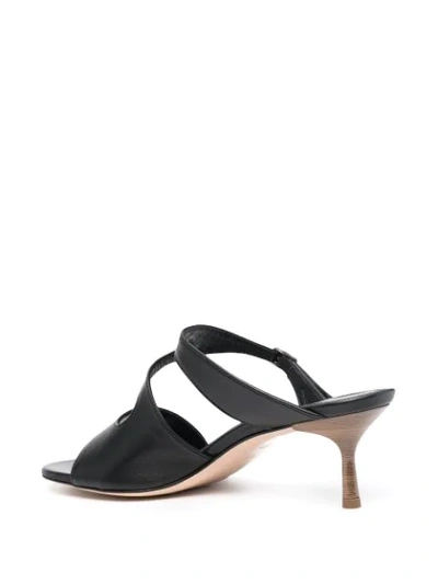 Shop Agl Attilio Giusti Leombruni Buckle Strap Detail Mules In Black