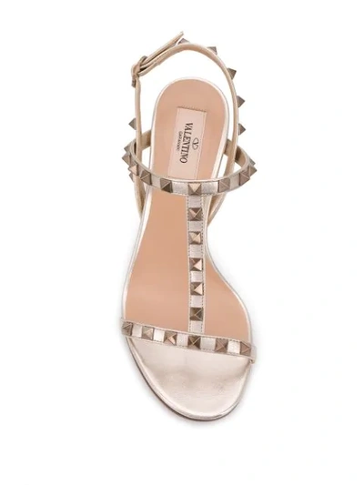 Shop Valentino Rockstud Sandals In Neutrals