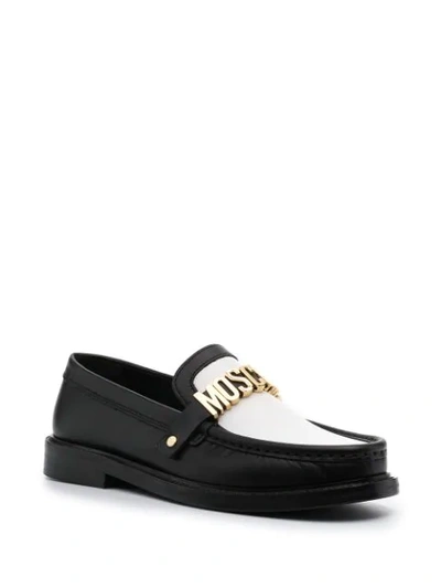 COLOUR-BLOCK LEATHER LOAFERS