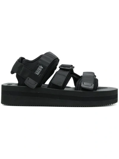 Shop Suicoke Platform Sandals In Black