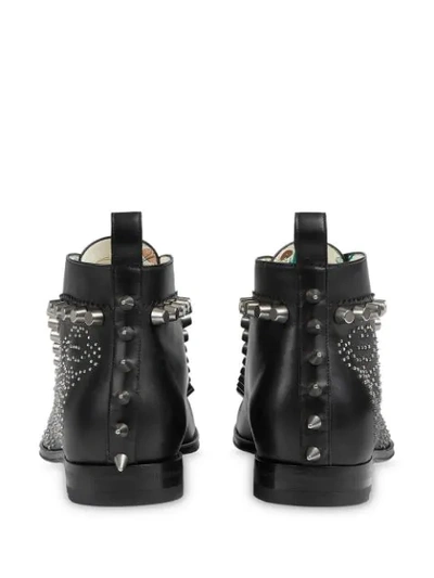 Shop Gucci Stud-detail Ankle Boots In Black