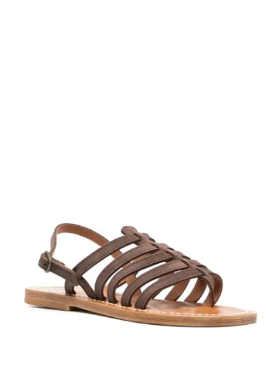 Shop Kjacques Slingback Sandals In Brown