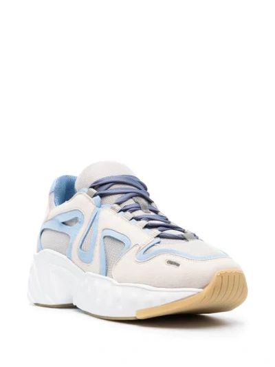 Shop Acne Studios Two-tone Low-top Sneakers In Neutrals