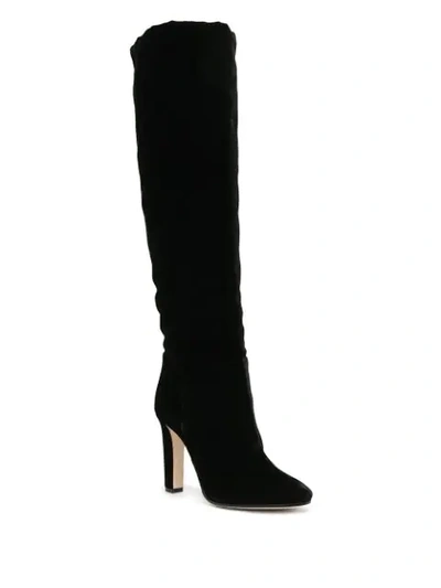 Shop Alberta Ferretti Knee-high Boots In Black