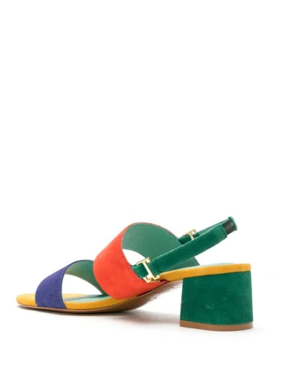 Shop Blue Bird Shoes Strappy Block Heel Sandals In Multicolour