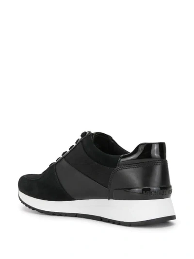 Shop Michael Michael Kors Panelled Leather Sneakers In Black