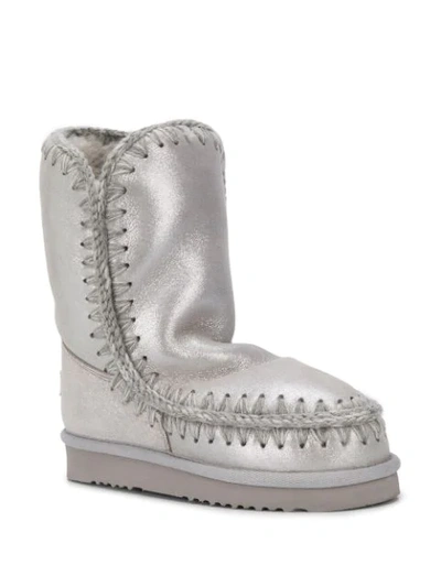 Mou Eskimo 24 Ankle Boots In Silver