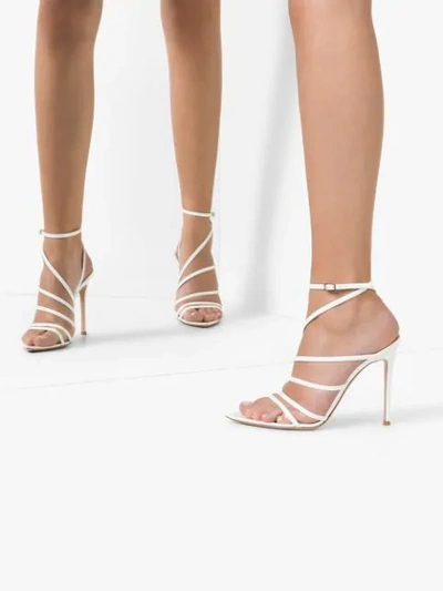 Shop Gianvito Rossi 105mm Multi Strap Sandals In White