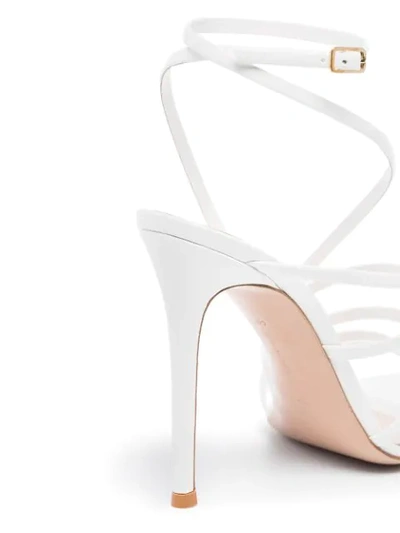 Shop Gianvito Rossi 105mm Multi Strap Sandals In White