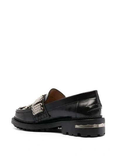 Shop Toga Chain Appliqué Chunky-sole Loafers In Black
