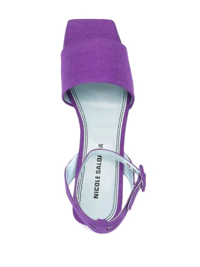 Shop Nicole Saldaã±a Amanda Canvas Sandals In Purple