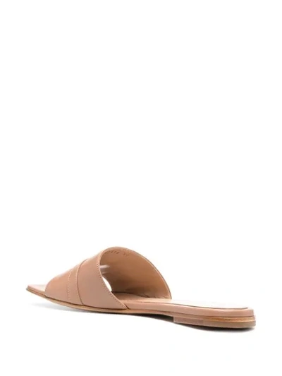 Shop Gianvito Rossi Buckle-detail Slip-on Sandals In Neutrals