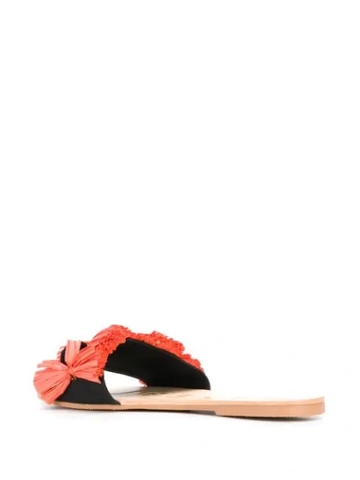Shop Manebi Two-tone Flat Sandals In Black