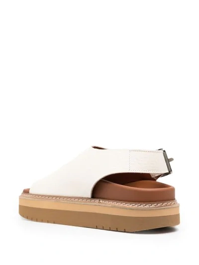 Shop Sofie D'hoore Cut-out Flatform Sandals In Neutrals