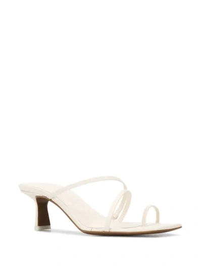 Shop Neous Venus Faille Sandals In White