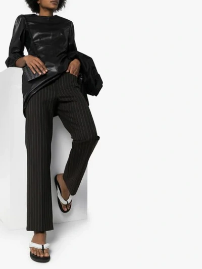 Shop Lvir Robe Two-toned Sandals In Black