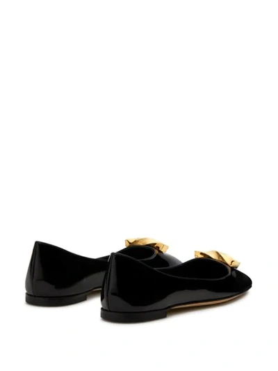 Shop Giuseppe Zanotti Consuelo Flat Ballerina Shoes In Black