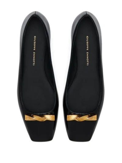 Shop Giuseppe Zanotti Consuelo Flat Ballerina Shoes In Black