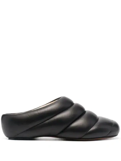 Shop Proenza Schouler Quilted Leather Mules In Black