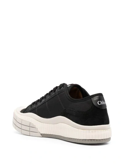 Shop Chloé Clint Low Top Sneakers In Black