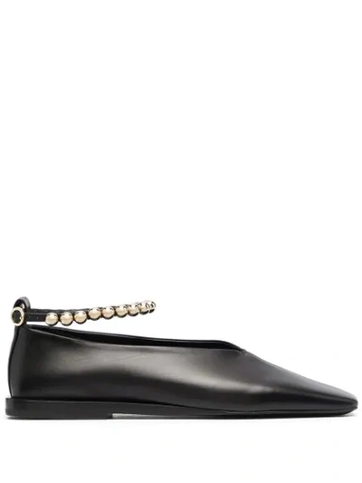 Shop Jil Sander Bead-strap Court Shoes In Black