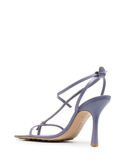 Shop Bottega Veneta Stretch Square-toe Sandals In Purple