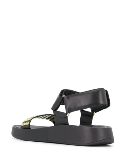 Shop Ash Studded Sandals In Black