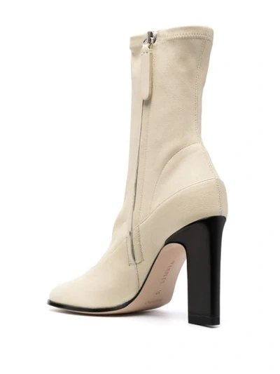 Shop Wandler Lesly Leather Ankle Boots In Neutrals