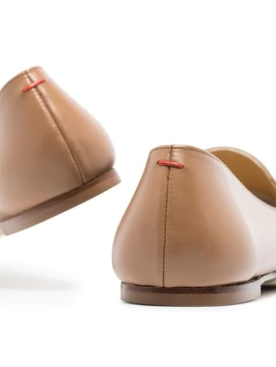 Aeyde Aurora Flat Leather Loafers In Brown