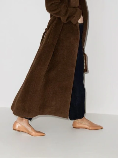 Aeyde Aurora Flat Leather Loafers In Brown