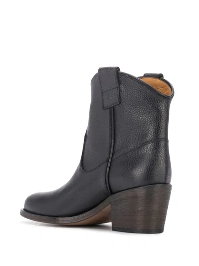 Shop Via Roma 15 Western Style Ankle Boots In Black