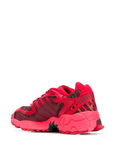 Shop Adidas Originals Rose-printed Chunky Sneakers In Red