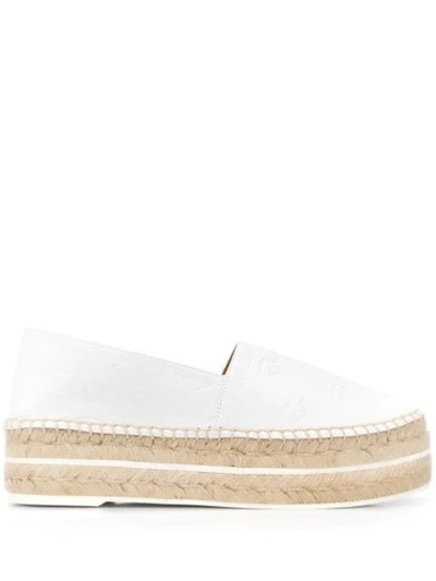 Shop Kenzo Multi Eye Platform Espadrilles In White