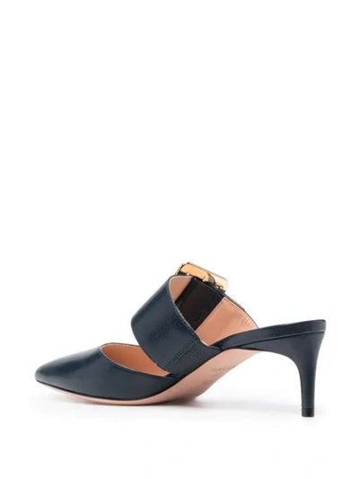 Shop Bally Jemina 55mm Buckled Mules In Blue
