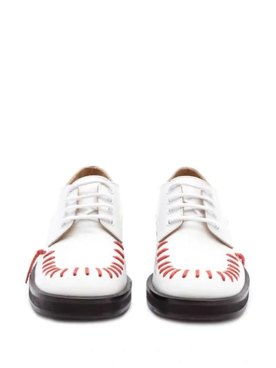 Shop Jw Anderson Derby Stitch Shoes In White