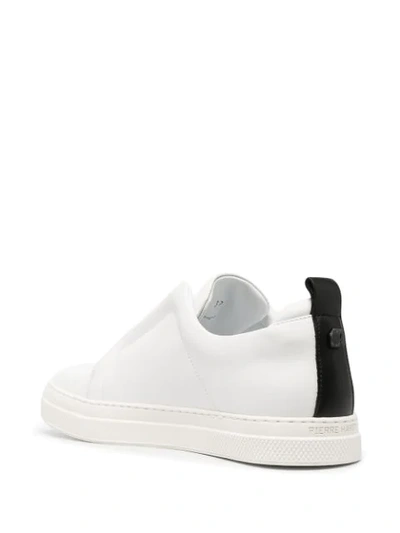 Pierre Hardy Laceless Leather Low-top Sneakers In White