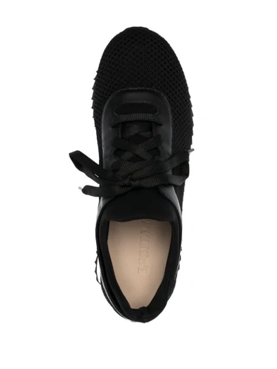 Shop Le Silla Reiko Wedge Sneakers In Black