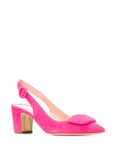 Shop Rupert Sanderson Marina Pointed Pumps In Pink