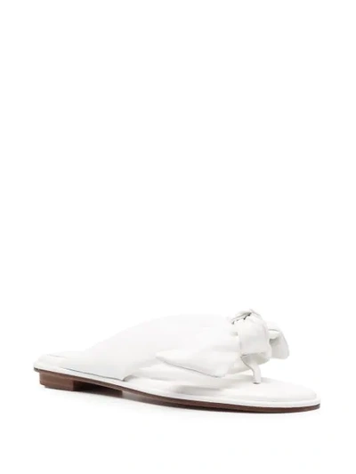 Shop Alexandre Birman Soft Clarita Flat Sandals In White